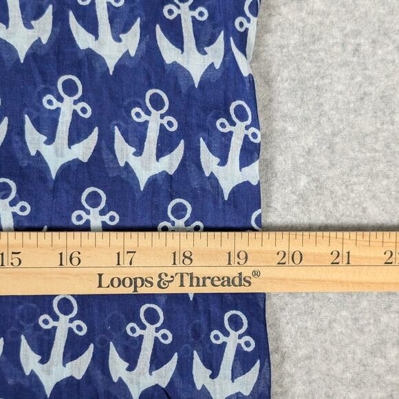 Flora by Rockflowerpaper Swim Coverup Womens Small Navy Nautical Coastal Beach - Picture 12 of 13